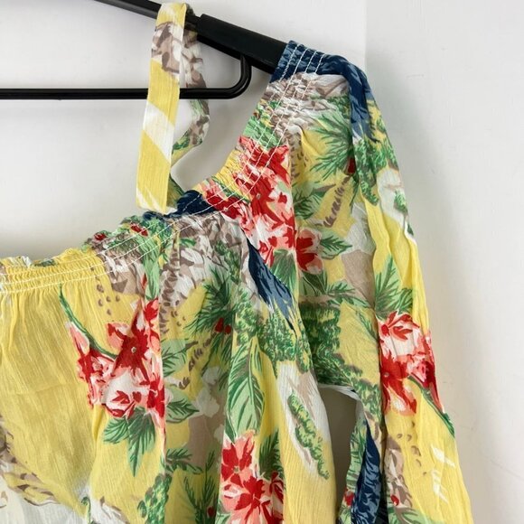 Chaps  Cold   Shoulder Blouse Top Size 2X Floral - Picture 4 of 10